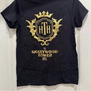 Disney World Parks Tower Of Terror Hollywood Hotel T-shirt Black Gold Top XL